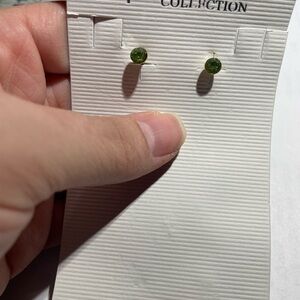 Elegant Green Stud Earrings
